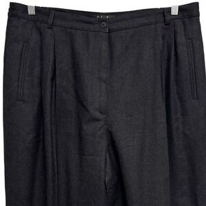 VTG Pure‎ Wool Pleated Dress Pants Rafaella Woman Charcoal Gray Sz 20 Corp Core